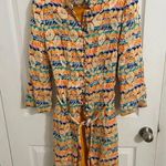 Gorgeous vintage lined coat/jacket funky fabric Orange Size 8 Photo 0