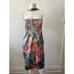 Jessica Simpson  halter floral dress 6 midi sweetheart pink padded bust whimsical Photo 9