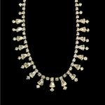 Vintage Estate Victorian Silver Rhinestone Necklace Choker Photo 4