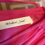 Mustard Seed Fuchsia V-Neck Mini Dress with Tie Photo 1