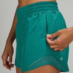 Lululemon  Women’s Hotty Hot High Rise 4” Shorts Green Teal 4 Photo 0