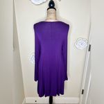Zenana Outfitters Tunic Swing Long Sleeve Vibrant Purple Dress in Size M Photo 9