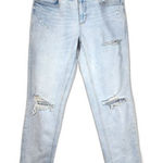 Garage Girlfriend Jeans Spence Bleach Distressed Ripped Relaxed Fit Size 7 Photo 0