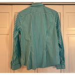 Ralph Lauren Lauren non iron turquoise striped button down large Photo 5