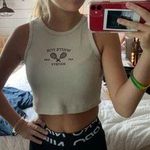 White Fox Boutique White Fox Tan Crop top  Photo 0