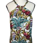 Tommy Bahama Linen Blend Halter Dress Sundress Tropical Floral Tie Neck Size M Photo 1