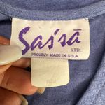 Sas’sa Vintage Fringe Western Shirt Size M Long Sleeve Rodeo Boho #333 Blue Size M Photo 7