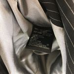 Tahari  Arthur S Levine Womens Blazer One Button Notch Lapel Pinstripe Black 8 Photo 4