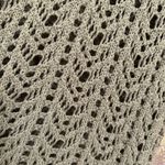 Victoria's Secret Olive Green Open Knit Crochet Cold Shoulder Top Medium Photo 4