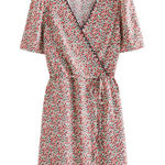 & Other Stories & Other Stories Printed Scallop Wrap Mini Dress EUC Photo 0