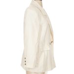 Old Navy  Double Breasted Linen Blend Suit Blazer Shoulder Padding Relaxed Large Photo 2