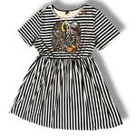 Beetlejuice W/ Pin Black & White Graphic Short Sleeve Shirt Dress 1XL Whimsygoth Size 1X Photo 0