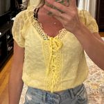 Buckle NWT Yellow Eyelet Lace Women's Top Photo 0
