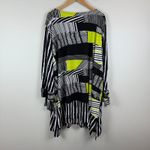 IC By Connie K Tunic Top Womens 3X Black White Striped Tie Photo 1
