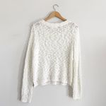 Leith Off White Popcorn Knit Long Sleeve Sweater Size L Photo 4