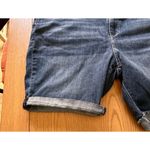 Levis Signature Size 36 Unisex Blue Denim Bermuda Shorts Frayed Hem Photo 5