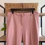 Ann Taylor High-Rise Pink Jacquard Ankle Woven Career Dress Pant Trouser, 12 Photo 1