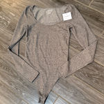 American Eagle NWT Outfitters Heathered brown/Gray thong Bodysuit size small Photo 0