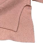 Aerie Blush Pink Ribbed V Neck Bow Tie Bell Sleeve Oversized Sweater size Small Photo 5