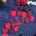 Vintage fruity chunky knit cardigan by Allen Solly in Nottingham, England Blue Size M Photo 6