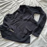 Garage  Top Long Sleeve Black Ribbed Photo 0