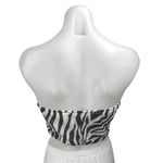 Princess Polly  Black White Striped Zebra Halter Bandeau Tube Crop Top Size 6 Photo 1