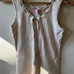 Energie  Cream Lace-Trim Tank Top Photo 0