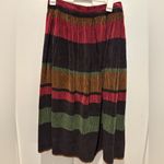 Vtg Crazy Horse Black Striped Multicolor Corduroy Skirt Sz 11/12 Photo 1