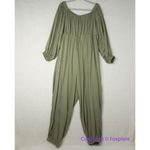 Eloquii New!  Plus size Off The Shoulder Utility green Jumpsuit ,‎ size 22 Photo 7
