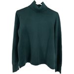 J.Crew  Everyday 100% Cashmere Turtleneck Sweater Cozy Knit Snow Green Large Photo 1