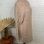 Topshop  Women's XS Beige Oversized Funnel Neck Wide Rib Mini Dress Long Sleeve Photo 7