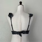 Aerie Gray Leopard Ruffle Tie Longline Triangle Bikini Top Photo 6