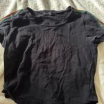 Love j  Black Crop Fitted Short Sleeve T-Shirt Photo 0