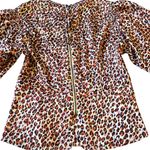 Topshop Watercolor Leopard Animal Print Blouse 2 Photo 6