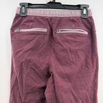 Lululemon women's 4 joggers sweatpants burgundy with contrast waistband Photo 6