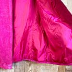Chico's Pink Suede Leather Jacket Zippered Front Lined with Lined Pockets Photo 6