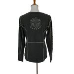 Gersemi Gray V Neck Long Sleeve Top Medium Minimalist Basic Casual Layer Photo 3