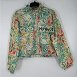 Hurley  Jacket Floral Colorful Windbreaker Full Zip Hood Running Surfing Large Photo 0