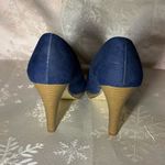 Fioni  Navy Blue Suede Like Heels Photo 3