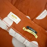 Anthropologie MAEVE x  | The Colette Wide-Leg Pants Linen Orange White Dot | 32 Photo 8