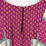 American Eagle Outfitters XS Boho Floral Kimono Sleeve Dress Burgundy Tie Waste Photo 5