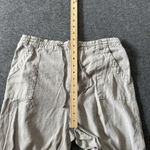 SINCERELY JULES Womens Pants Beige Wide Leg Linen Blend Cargo Bohemian XL Tan Photo 5