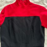 Bloomingdales Bloomingdale’s Vintage 100% Wool Red & Black High Neck Long Sleeve Knee Length Dress, size 6 Photo 9