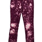 J.Crew Custom Bleach Dye  Matchstick Maroon Straight Leg Corduroy Pants Size 27R Photo 0