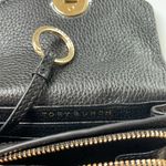 Tory Burch New condition black leather turn lock mini wallet Photo 4
