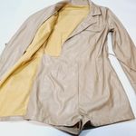 superdown Chantel Leather Romper in Nude Photo 5