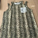 💥🆕 TAKE THE EDGE OFF SNAKESKIN TANK HOLLOW OUT TOP XL 🆕 Black Photo 1