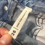 PacSun Eco Medium Blue Frayed High Waisted Bootcut Jeans Women's 26 Button Fly Photo 8