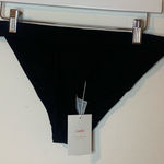 ANDIE NWT  SWIM BLACK RIBBED BIKINI BOTTOM- SIZE M Photo 0