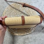Mango Raffia-Effect Contrast Canvas Crossbody Bag Shoulder Bag Faux Leather Photo 7